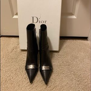 Dior Black Leather St. Chic Booties